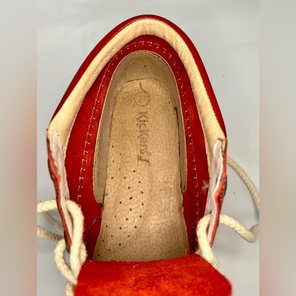 KICKERS Ankle Boots UK 4 Kick-Hi Red Leather with Box/90s/Mod/80s/Casual/Classic - Picture 10 of 14